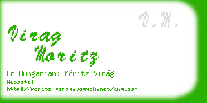 virag moritz business card